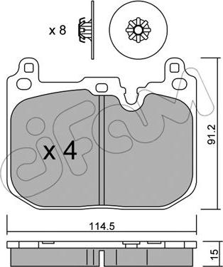 Cifam 822-1015-0 - Тормозные колодки, дисковые, комплект unicars.by