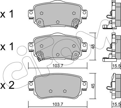 Cifam 822-1011-0 - Тормозные колодки, дисковые, комплект unicars.by