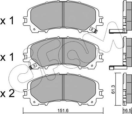 Cifam 822-1082-0 - Тормозные колодки, дисковые, комплект unicars.by