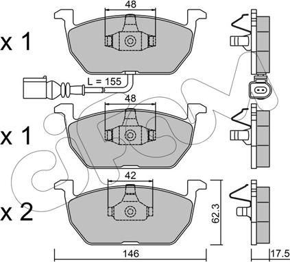 Cifam 822-1028-0 - Тормозные колодки, дисковые, комплект unicars.by