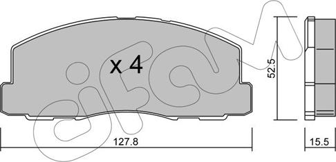 Cifam 822-114-0 - Тормозные колодки, дисковые, комплект unicars.by