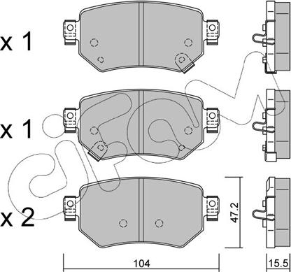 Cifam 822-1159-0 - Тормозные колодки, дисковые, комплект unicars.by