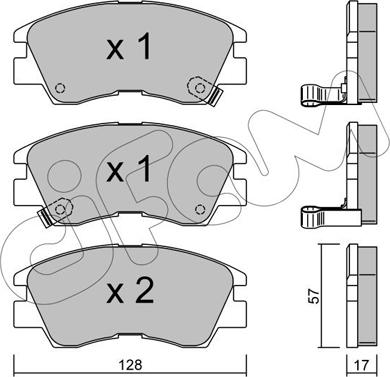 Cifam 822-115-0 - Тормозные колодки, дисковые, комплект unicars.by