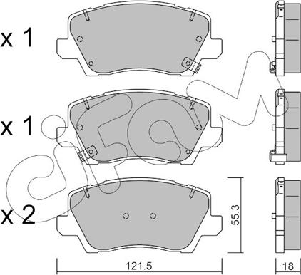 Cifam 822-1165-0 - Тормозные колодки, дисковые, комплект unicars.by