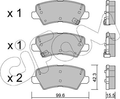 Cifam 822-1166-0 - Тормозные колодки, дисковые, комплект unicars.by