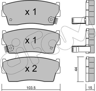 Cifam 822-116-0 - Тормозные колодки, дисковые, комплект unicars.by