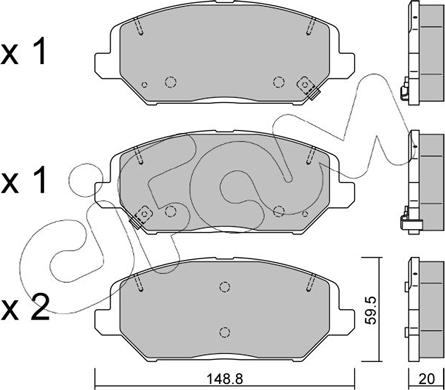 Cifam 822-1163-0 - Тормозные колодки, дисковые, комплект unicars.by