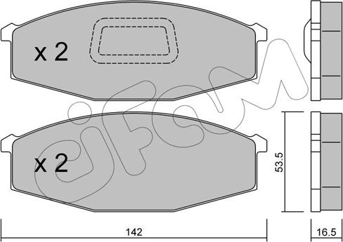 Cifam 822-110-1 - Тормозные колодки, дисковые, комплект unicars.by