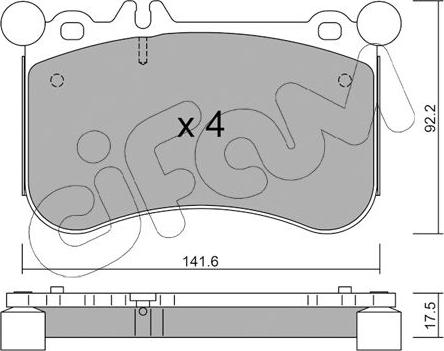 Cifam 822-1133-0 - Тормозные колодки, дисковые, комплект unicars.by