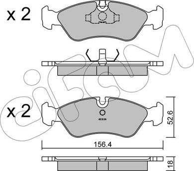 Cifam 822-117-0 - Тормозные колодки, дисковые, комплект unicars.by