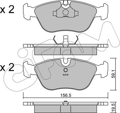 Cifam 822-182-0 - Тормозные колодки, дисковые, комплект unicars.by