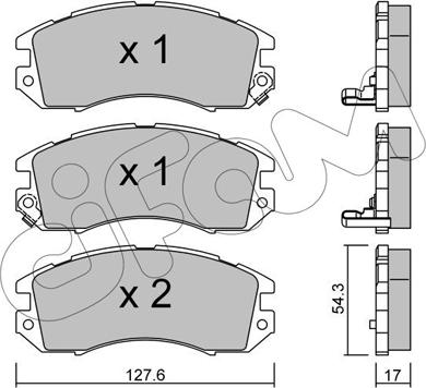 Cifam 822-135-0 - Тормозные колодки, дисковые, комплект unicars.by