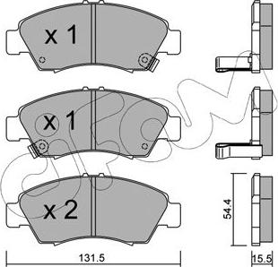 Cifam 822-138-0 - Тормозные колодки, дисковые, комплект unicars.by