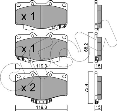 Cifam 822-129-0 - Тормозные колодки, дисковые, комплект unicars.by