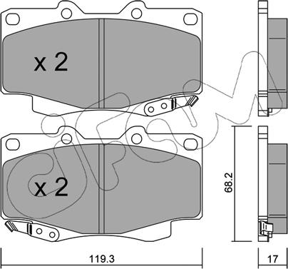 Cifam 822-129-1 - Тормозные колодки, дисковые, комплект unicars.by