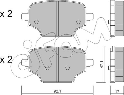 Cifam 822-1245-0 - Тормозные колодки, дисковые, комплект unicars.by