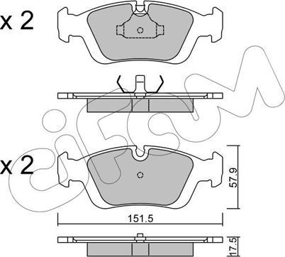 Cifam 822-124-0 - Тормозные колодки, дисковые, комплект unicars.by