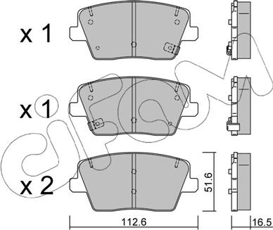 Cifam 822-1242-0 - Тормозные колодки, дисковые, комплект unicars.by