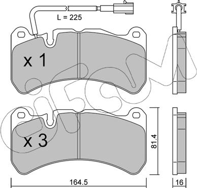 Cifam 822-1201-0 - Тормозные колодки, дисковые, комплект unicars.by