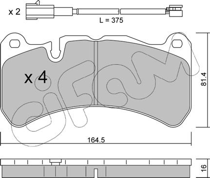 Cifam 822-1201-1 - Тормозные колодки, дисковые, комплект unicars.by