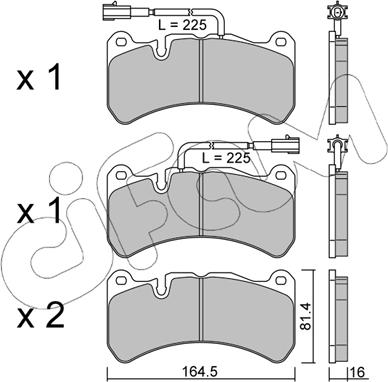 Cifam 822-1201-2 - Тормозные колодки, дисковые, комплект unicars.by