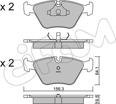 Cifam 822-122-0 - Тормозные колодки, дисковые, комплект unicars.by