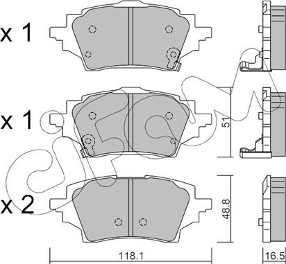 Cifam 822-1228-0 - Тормозные колодки, дисковые, комплект unicars.by