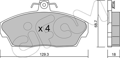 Cifam 822-174-1 - Тормозные колодки, дисковые, комплект unicars.by