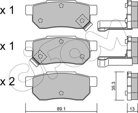 Cifam 822-170-1 - Тормозные колодки, дисковые, комплект unicars.by