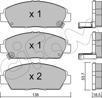 Cifam 822-172-0 - Тормозные колодки, дисковые, комплект unicars.by