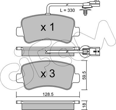 Cifam 822-899-0 - Тормозные колодки, дисковые, комплект unicars.by