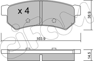 Cifam 822-846-0 - Тормозные колодки, дисковые, комплект unicars.by