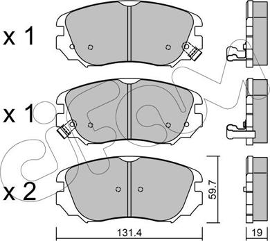 Cifam 822-841-0 - Тормозные колодки, дисковые, комплект unicars.by