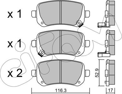 Cifam 822-864-0 - Тормозные колодки, дисковые, комплект unicars.by