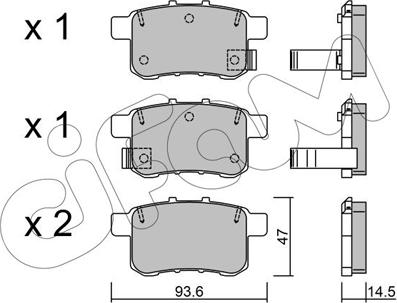 Cifam 822-868-0 - Тормозные колодки, дисковые, комплект unicars.by