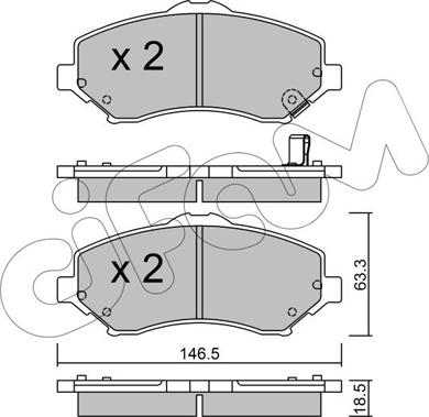 Cifam 822-862-1 - Тормозные колодки, дисковые, комплект unicars.by