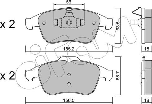 Cifam 822-803-1 - Тормозные колодки, дисковые, комплект unicars.by