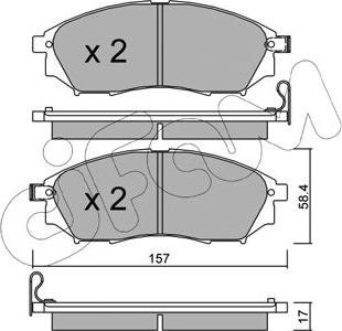 Cifam 822-819-0 - Тормозные колодки, дисковые, комплект unicars.by