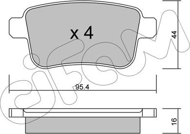 Cifam 822-814-0 - Тормозные колодки, дисковые, комплект unicars.by