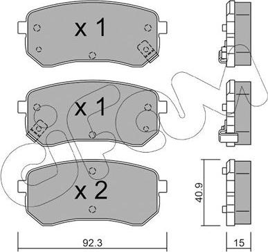 Cifam 822-815-0 - Тормозные колодки, дисковые, комплект unicars.by