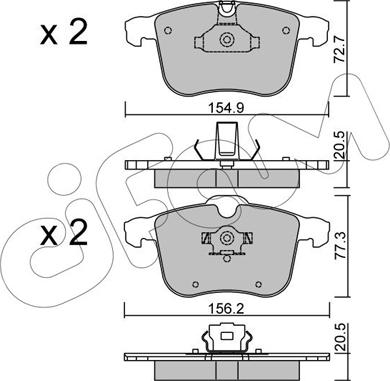 Cifam 822-813-0 - Тормозные колодки, дисковые, комплект unicars.by