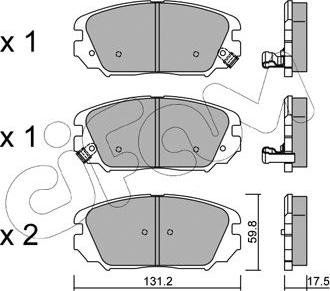 Cifam 822-885-0 - Тормозные колодки, дисковые, комплект unicars.by