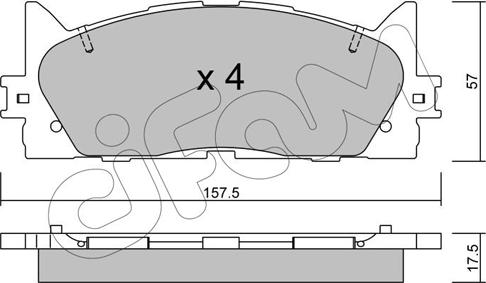 Cifam 822-882-0 - Тормозные колодки, дисковые, комплект unicars.by