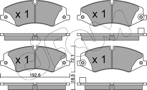 Cifam 822-836-6 - Тормозные колодки, дисковые, комплект unicars.by