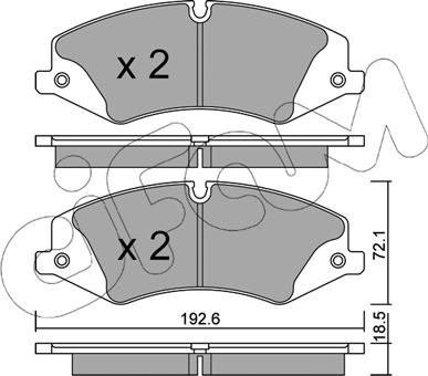 Cifam 822-836-0 - Тормозные колодки, дисковые, комплект unicars.by