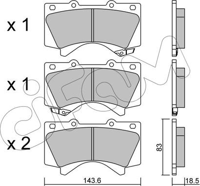 Cifam 822-821-0 - Тормозные колодки, дисковые, комплект unicars.by