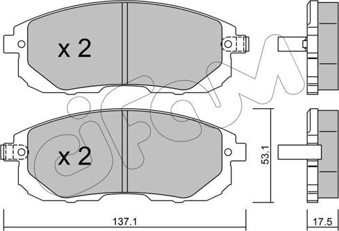 Cifam 822-876-1 - Тормозные колодки, дисковые, комплект unicars.by