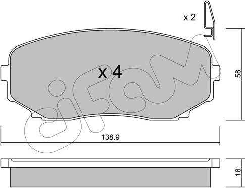 Cifam 822-872-0 - Тормозные колодки, дисковые, комплект unicars.by