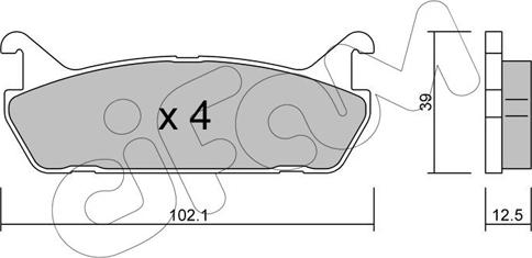 Cifam 822-390-0 - Тормозные колодки, дисковые, комплект unicars.by