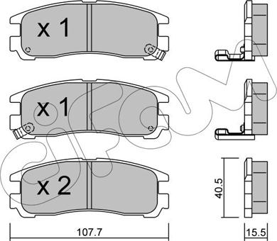 Cifam 822-398-0 - Тормозные колодки, дисковые, комплект unicars.by